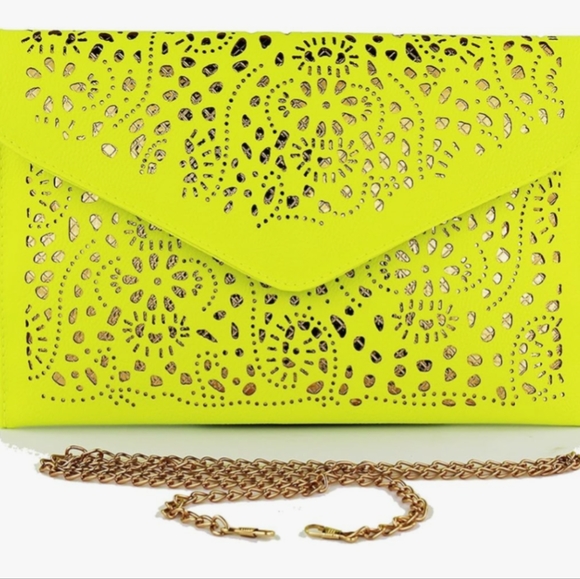Bright yellow clutch purse - Picture 1 of 5